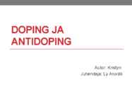 Doping ja antidoping