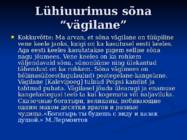 Semantika ja pragmatika lühiuurimus #8