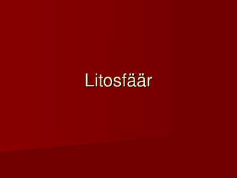 Litosfäär