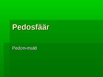 Pedosfäär