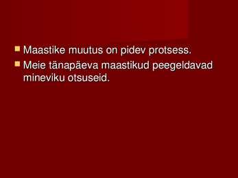 Maa süsteemide vahelised seosed #7