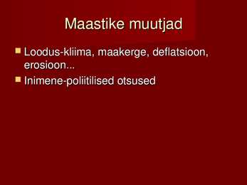 Maa süsteemide vahelised seosed #8