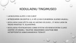 Minu valikud eluaseme hankimisel #9