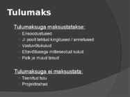 MTÜ maksustamine #5
