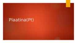Keemia - Plaatina