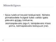 TERVISLIK TOITUMINE #4