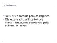 TERVISLIK TOITUMINE #6