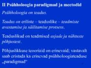 Sissejuhatus psüühikasse #12