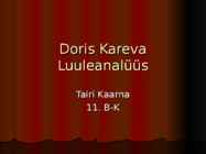 Doris Kareva Luuleanalüüs