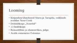 Esitlus Marie Under looming-Mureliku suuga #5