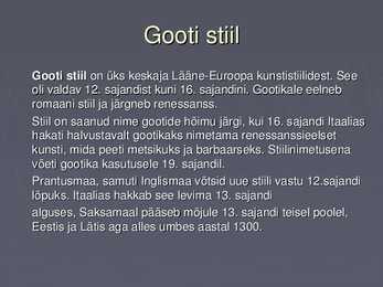 Gooti arhidektuur Tallinnas #2