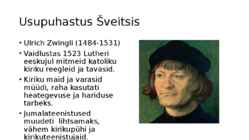 Usupuhastus ja reformatsioon #4