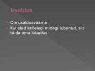 Minu eetilised tõekspidamised #4