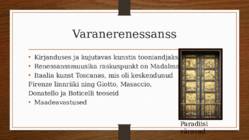 Sissejuhatus renessassi #4