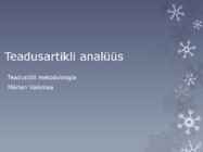 Teadusartikli analüüs-Alkoholireklaam