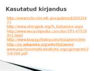 Bioaktiivsed amiinid-Histamiin #8