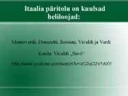 Itaalia muusikamaa #21