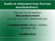 Itaalia muusikamaa #5