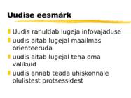 Uudise ülesehitus #2
