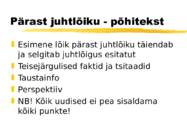 Uudise ülesehitus #10