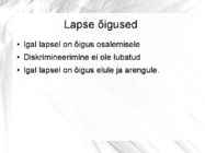 Inimõigused #9