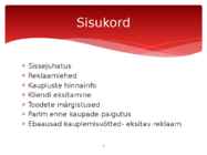 Kaubandusalased õigusaktid #2