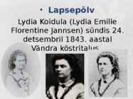 Lydia Koidula-24 12 1843- 11 08 1886 #2