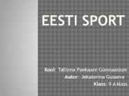 Eesti sport
