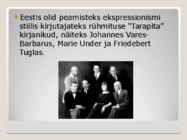 Ekspressionism Eesti kirjanduses #4