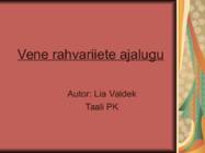 Vene rahvariiete ajalugu