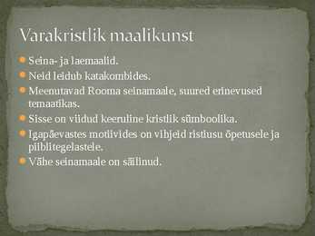 Varakristlik kunst #14