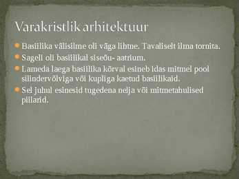 Varakristlik kunst #5