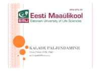 KALADE PALJUNDAMINE