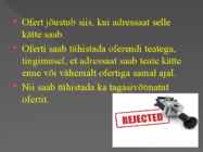Ostu müügi lepingusõlmimine Oferti ja aktsepti vormis #8