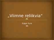Viimne reliikvia