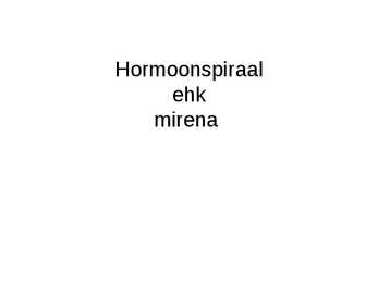 Hormoonspiraal