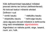 Defineerimine ja algmõisted #5