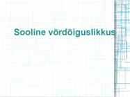 Sooline võrdõiguslikkus