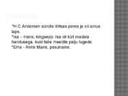 Hans Christjan Andersen #3