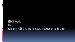 Suurköögis kasutavad nõud