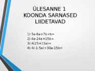 Avaldiste teisendusi-Lineaarvõrrand #12