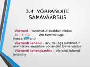 Avaldiste teisendusi-Lineaarvõrrand #14