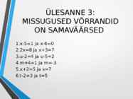Avaldiste teisendusi-Lineaarvõrrand #21