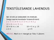 Avaldiste teisendusi-Lineaarvõrrand #33