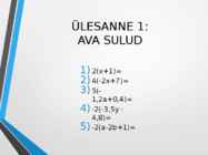 Avaldiste teisendusi-Lineaarvõrrand #7