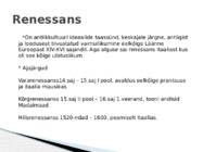 Renessansi üldiseloomustus #2