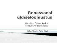 Renessansi üldiseloomustus