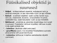 Füüsikalise looduskäsitluse alused #3