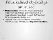 Füüsikalise looduskäsitluse alused #47