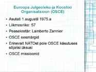 Eesti osalemine rahvusvaheliste organisatsioonide töös #8